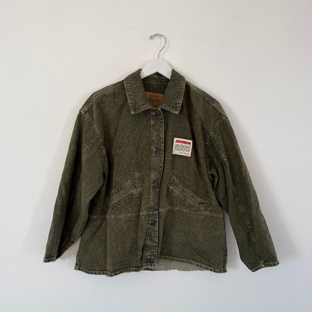 American Vintage Uzatown Denim Jacket – Olive (Size XS/S)